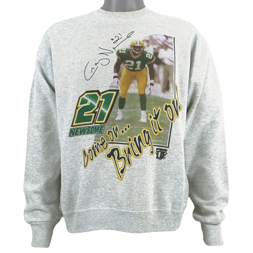Vintage Green Bay Packers Crew Neck Sweatshirt with Newsome #21 - Unisex Sweatshirt American Football Shirt