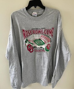 Vintage Hanes Oklahoma Sooners 2003 Rose Bowl Sweatshirt for Fans