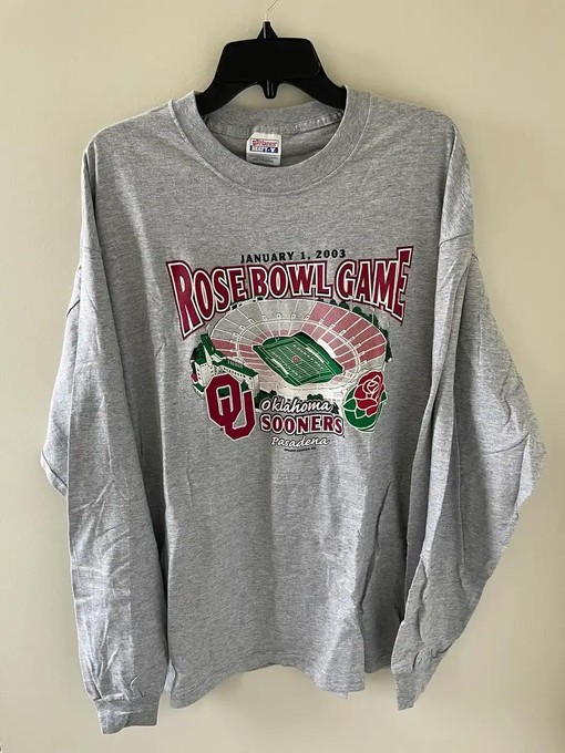 Vintage Hanes Oklahoma Sooners 2003 Rose Bowl Sweatshirt for Fans