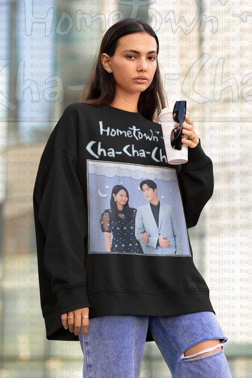 Vintage Hometown Chachacha Sweatshirt, Unisex Sweater, Kim Seon-ho Hong Du-sik Shin Min-a Yoon Hye-Jin Kim Ji-hyun