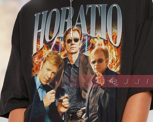 Vintage Horatio Caine T-shirt - Retro CSI Miami Shirt for Fans - Movie Character Shirts - Image 2