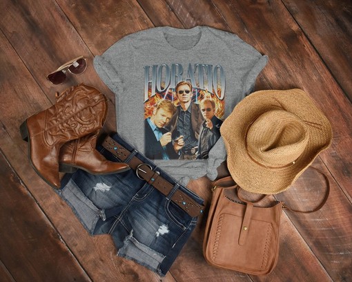 Vintage Horatio Caine T-shirt - Retro CSI Miami Shirt for Fans - Movie Character Shirts - Image 3