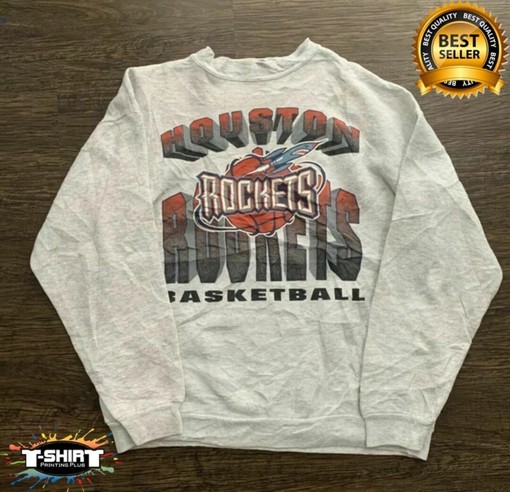 Vintage Houston Rockets Shirt for Women and Men with 80s Look, Houston Rockets Sweatshirt