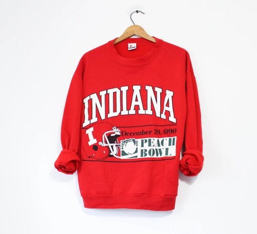 Vintage Indiana Hoosiers Peach Bowl Sweatshirt - Official College Apparel - NCAA Shirts for Men