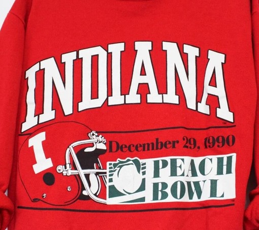 Vintage Indiana Hoosiers Peach Bowl Sweatshirt - Official College Apparel - NCAA Shirts for Men - Image 2