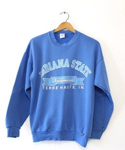 Vintage Indiana State University Sycamores Sweatshirt, College Shirts, Gift For Her, Gift For Him