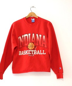 Vintage Indiana University Basketball Sweatshirt Medium for NCAA Fans - Show Your State University Pride