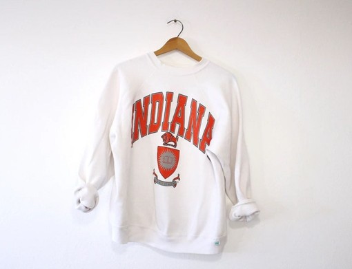 Vintage Indiana University Football Fan Shirt Sweatshirt for NCAA Fans - Show Your State University Pride