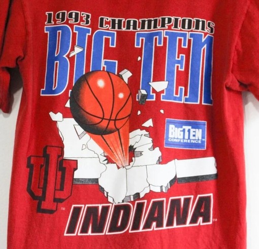 Vintage Indiana University Hoosiers Basketball Champions Tee - Classic College Shirts - NCAA Shirts for Women - Image 2