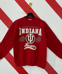 Vintage Indiana University Hoosiers Print Sweatshirt - Classic College Shirts - Sport Shirts Unisex