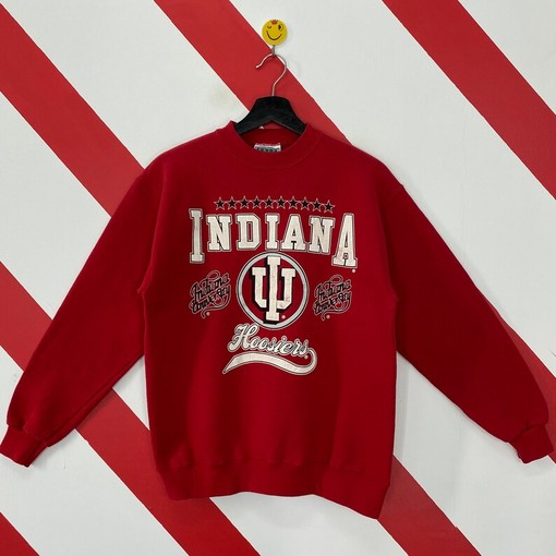 Vintage Indiana University Hoosiers Print Sweatshirt - Classic College Shirts - Sport Shirts Unisex