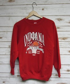 Vintage Indiana University Hoosiers Sweater - Basketball Champions Sweatshirt - NCAA Shirts for Men