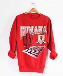 Vintage Indiana University Hoosiers Sweatshirt T-Shirt for NCAA Fans - Stay Comfortable in Your State University Colors