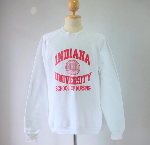 Vintage Indiana University School of Nursing Sweatshirt for NCAA Fans - Show Your State University Pride