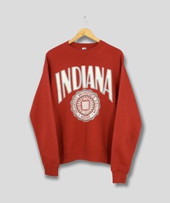 Vintage Indiana University Unisex Pullover Sweatsirt - Classic College Shirts - NCAA Shirts