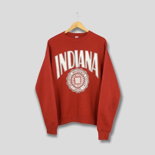 Vintage Indiana University Unisex Pullover Sweatsirt - Classic College Shirts - NCAA Shirts
