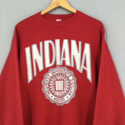 Vintage Indiana University Unisex Pullover Sweatsirt - Classic College Shirts - NCAA Shirts - Image 2