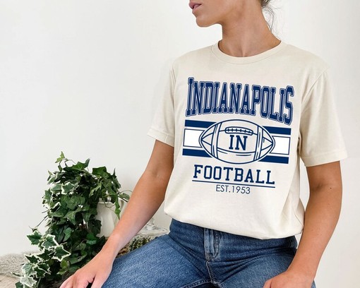 Vintage Indianapolis Football Sweatshirt, Retro NFL Fans Shirt with Sport Shirts Girls and Boys - Image 4