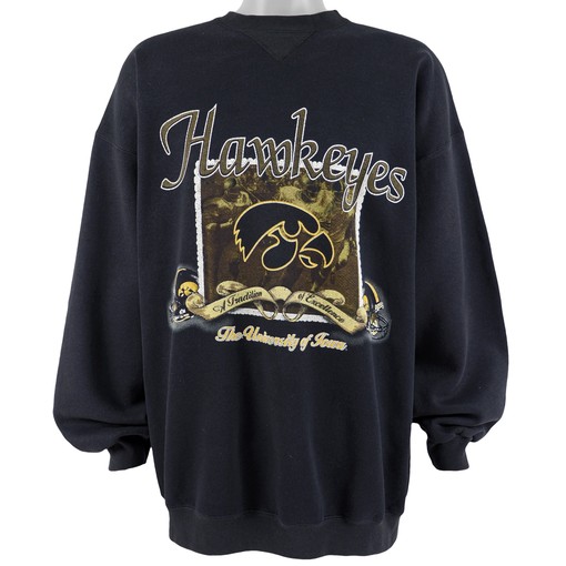 Vintage Iowa Hawkeyes Crew Neck Sweatshirt, 1990s Style, Reprinted Gifts for NCAA Fans