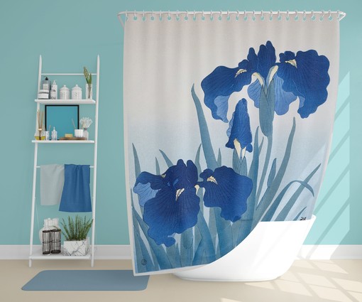 Vintage Japanese Disney Boho Flowers Shower Curtain - Chic Bathroom Decor with Hooks Included - Image 2