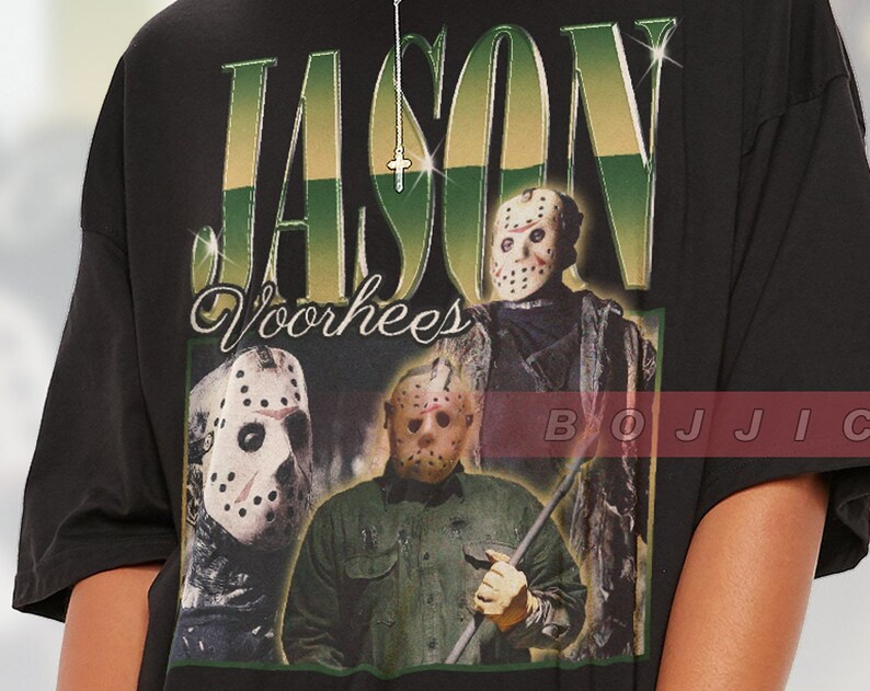 Vintage Jason Voorhees Horror Shirt - Retro T-Shirt for Fans of Friday the 13th and Michael Myers Homages - Image 2