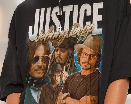 Vintage Justice for Johnny Depp Pirate Shirt with Hearsay Your Honor - Image 2