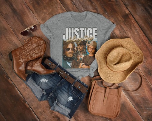 Vintage Justice for Johnny Depp Pirate Shirt with Hearsay Your Honor - Image 3