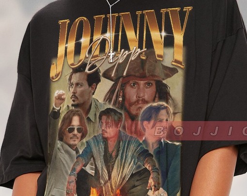 Vintage Justice for Johnny Depp Pirate T-shirt, Supporting RottenBorn - Image 2