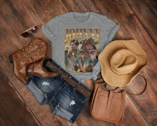 Vintage Justice for Johnny Depp Pirate T-shirt, Supporting RottenBorn - Image 3