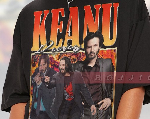 Vintage KEANU REEVES Shirt, Homage Tshirt, Retro Cyberpunk Movie Tee, Movie Shirts for Women - Image 2