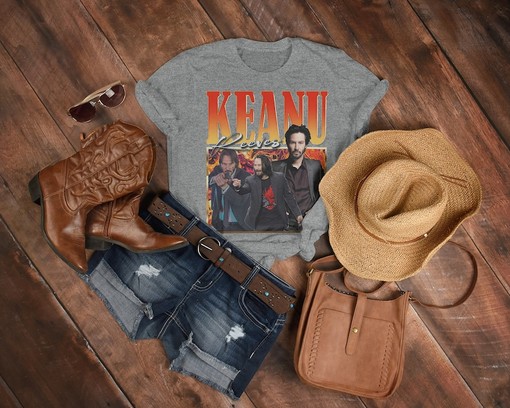 Vintage KEANU REEVES Shirt, Homage Tshirt, Retro Cyberpunk Movie Tee, Movie Shirts for Women - Image 3