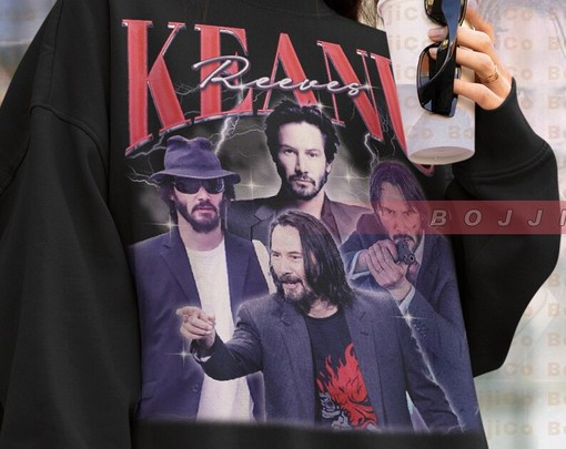 Vintage KEANU REEVES Sweatshirt, Homage Sweater, Retro Cyberpunk Movie Tee, Movie Shirts for Women - Image 4