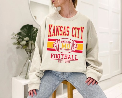 Vintage Kansas City Football Sweatshirt, Retro NFL Shirt for Fans