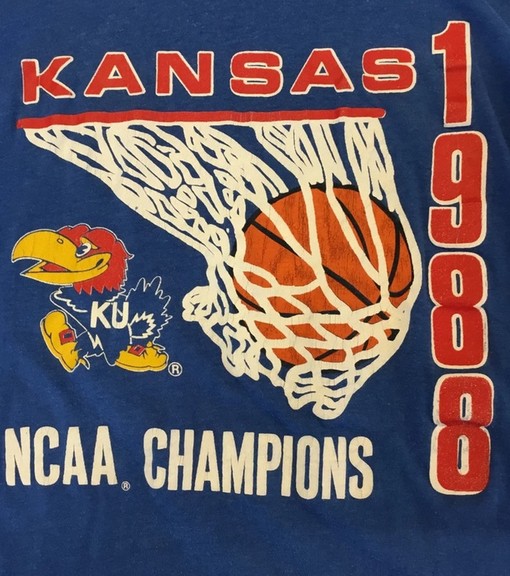 Vintage Kansas Jayhawks NCAA Basketball Champions T-Shirt for Fans - Image 2