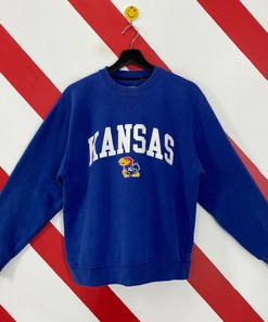 Vintage Kansas Jayhawks Sweatshirt Crewneck Sweater Pullover University, Love Your Team
