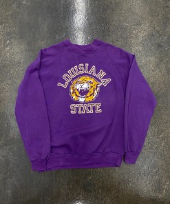 Vintage LSU Tigers Apparel - Purple Essential Crewneck Sweatshirt, T-Shirt & More - Full Size Gifts for Fans