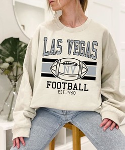 Vintage Las Vegas Football Sweatshirt, Retro NFL Fans Shirt with NCAA Shirt Kids and MLB Vintage Tee