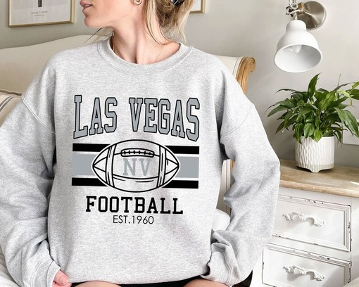 Vintage Las Vegas Football Sweatshirt, Retro NFL Fans Shirt with NCAA Shirt Kids and MLB Vintage Tee - Image 2