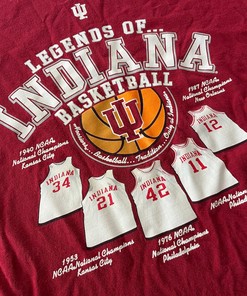 Vintage Legends of Indiana University Basketball National Champions T-Shirt for NCAA Fans - Relive the Glory Days