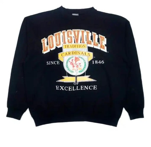 Vintage Logo 7 Louisville Cardinals Tradition Sweatshirt - NCAA Shirts for Fans