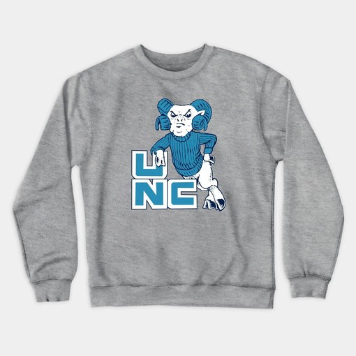Vintage Logo U of North Carolina Mascot Crewneck Sweatshirt and Hoodie, State University Shirt