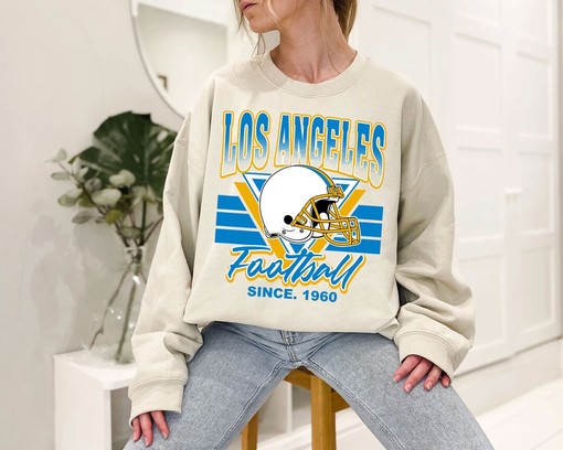 Vintage Los Angeles Football Crewneck Sweatshirt Hoodie Shirt Gifts for NFL Fans with NCAA Shirt Kids