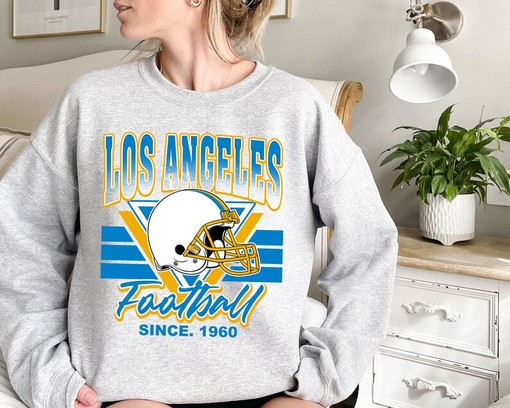 Vintage Los Angeles Football Crewneck Sweatshirt Hoodie Shirt Gifts for NFL Fans with NCAA Shirt Kids - Image 2