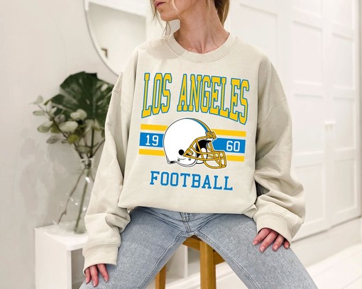 Vintage Los Angeles Football Sweatshirt, Retro NFL Fans Shirt, LA Team Shirt with NCAA Shirts for Men