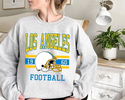 Vintage Los Angeles Football Sweatshirt, Retro NFL Fans Shirt, LA Team Shirt with NCAA Shirts for Men - Image 2