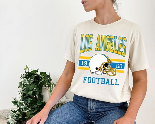 Vintage Los Angeles Football Sweatshirt, Retro NFL Fans Shirt, LA Team Shirt with NCAA Shirts for Men - Image 4
