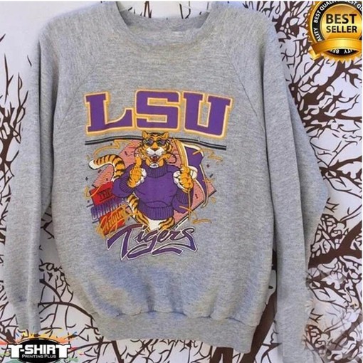 Vintage Louisiana State University Football Sweatshirt - LSU Tigers Hoodie Shirt, NCAA Fans Exclusive