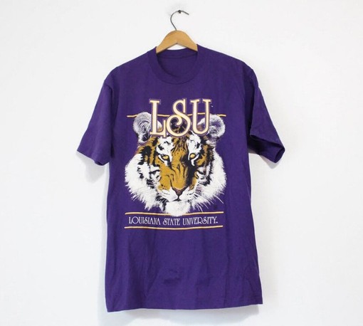 Vintage Louisiana State University Tigers T-Shirt - Vintage 90s Shirt LSU Sweater, Hoodie - NCAA Shirts for Women