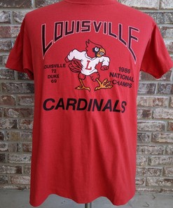 Vintage Louisville Cardinals 1986 National Champs T Shirt
