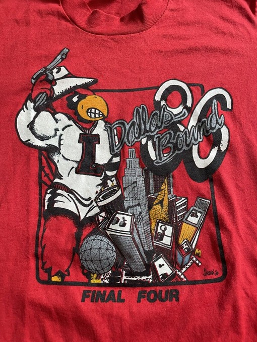 Vintage Louisville Cardinals Basketball 80s & 90s College Shirt - Image 2
